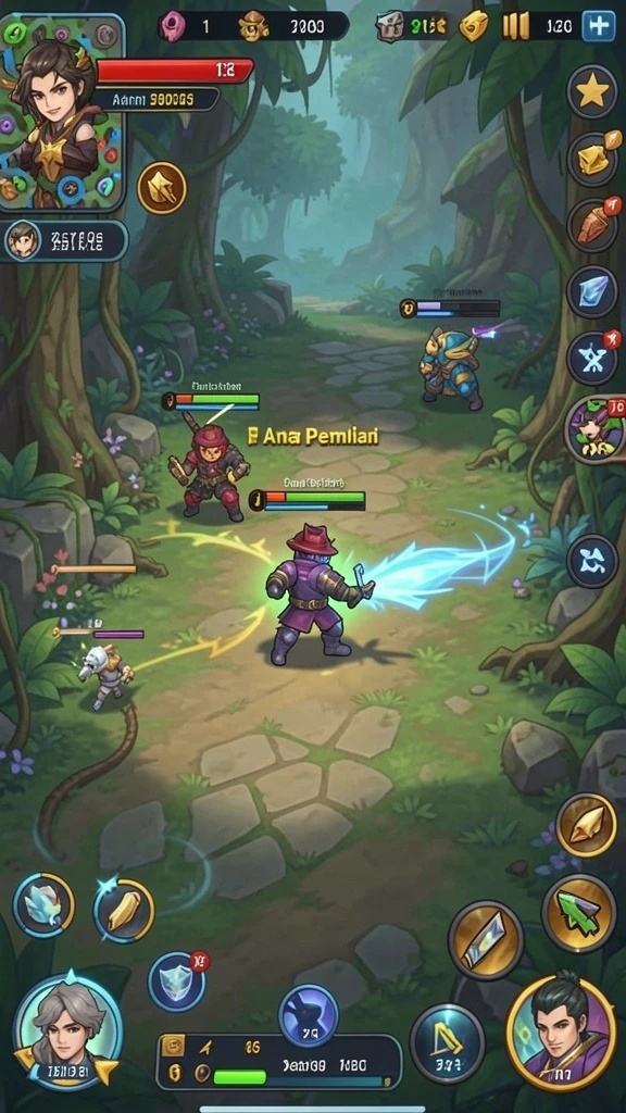 Screenshot aksi seru dalam pertempuran melawan musuh.
