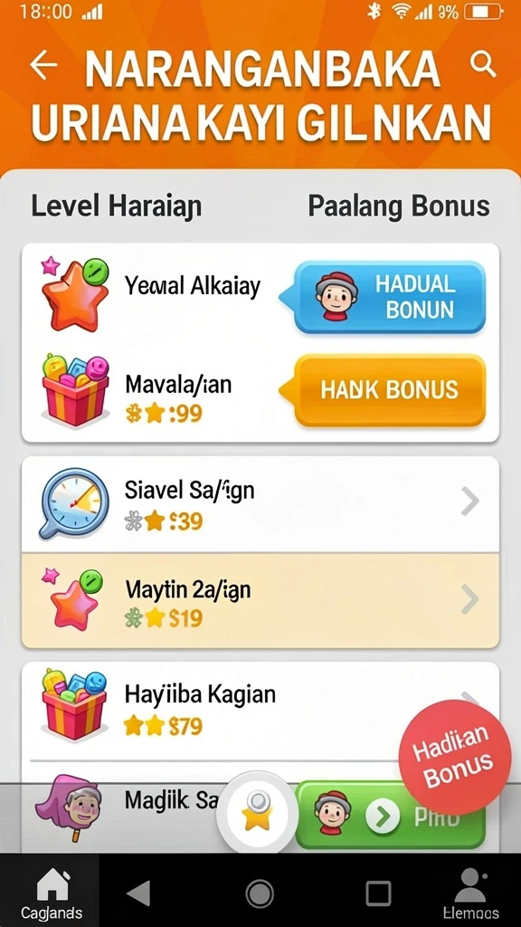Tangkapan layar menampilkan antarmuka permainan yang memukau.