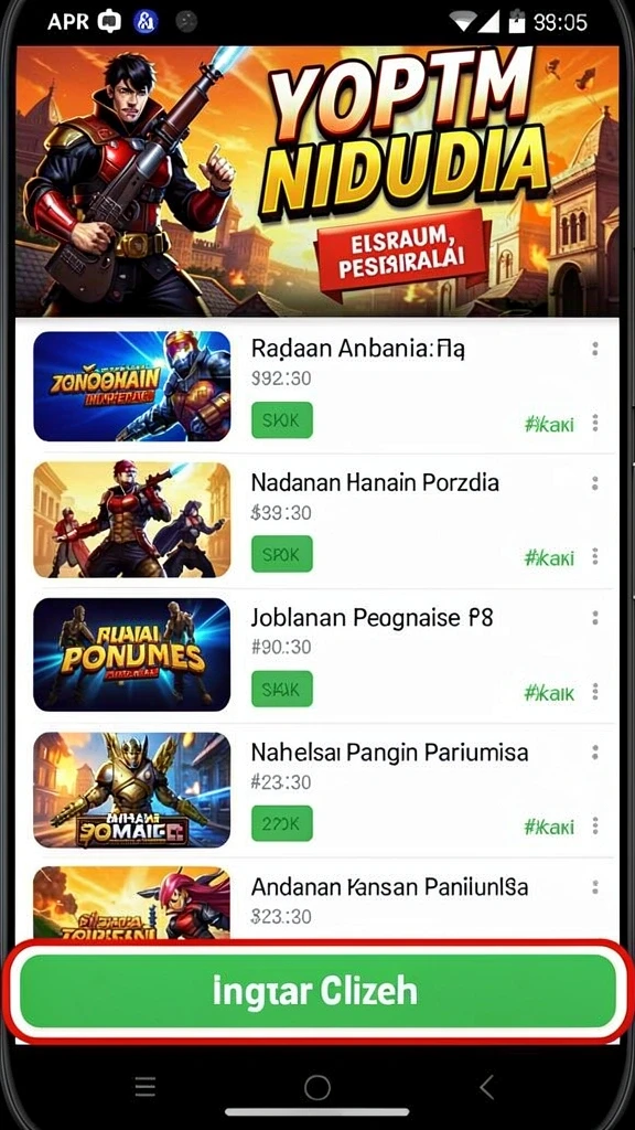 Tangkapan layar antarmuka utama aplikasi GOJEKVIP.