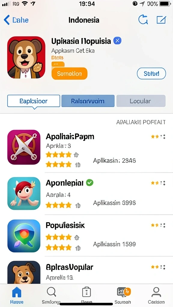 Tampilan menu utama yang menarik dan intuitif.