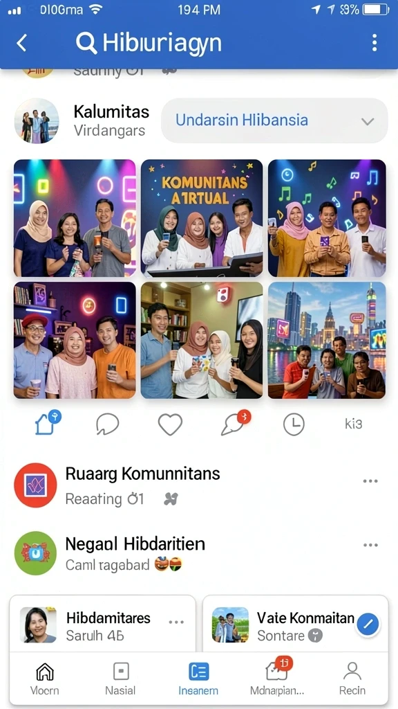 Fitur interaktif untuk berkomunikasi dengan pemain lain.