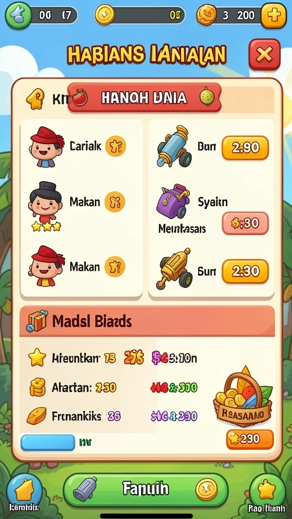 Beragam permainan menarik untuk dipilih.