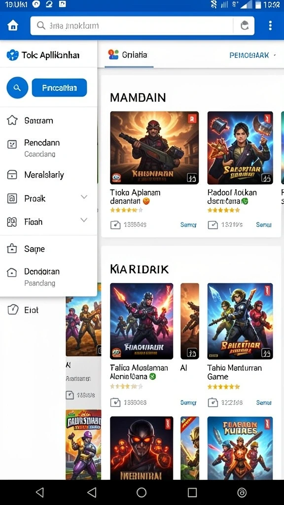 Screenshot menampilkan grafik memukau dari dunia game.