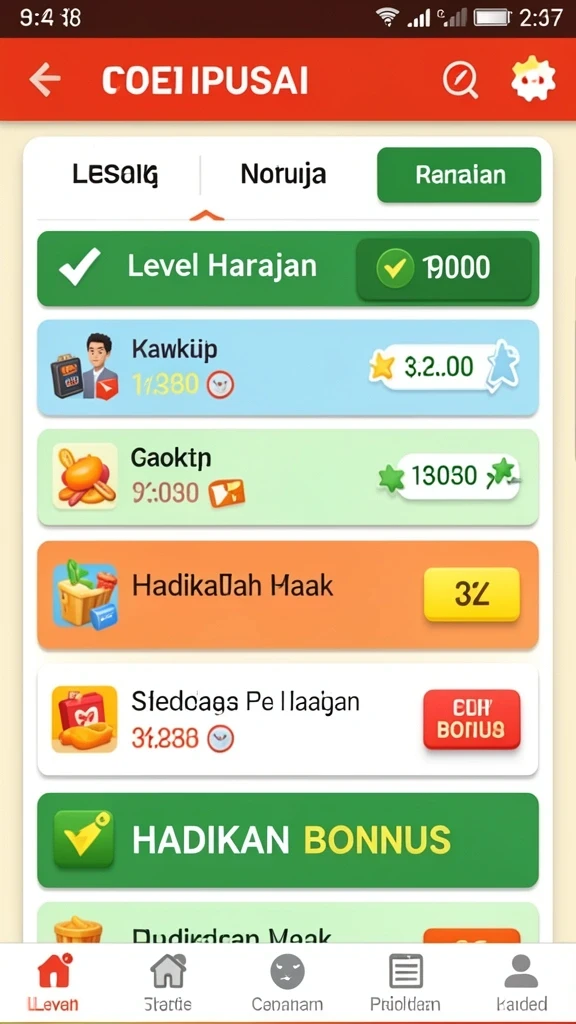 Banyak pilihan permainan yang tersedia untuk dimainkan.